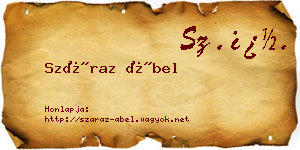 Száraz Ábel névjegykártya
