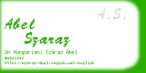 abel szaraz business card